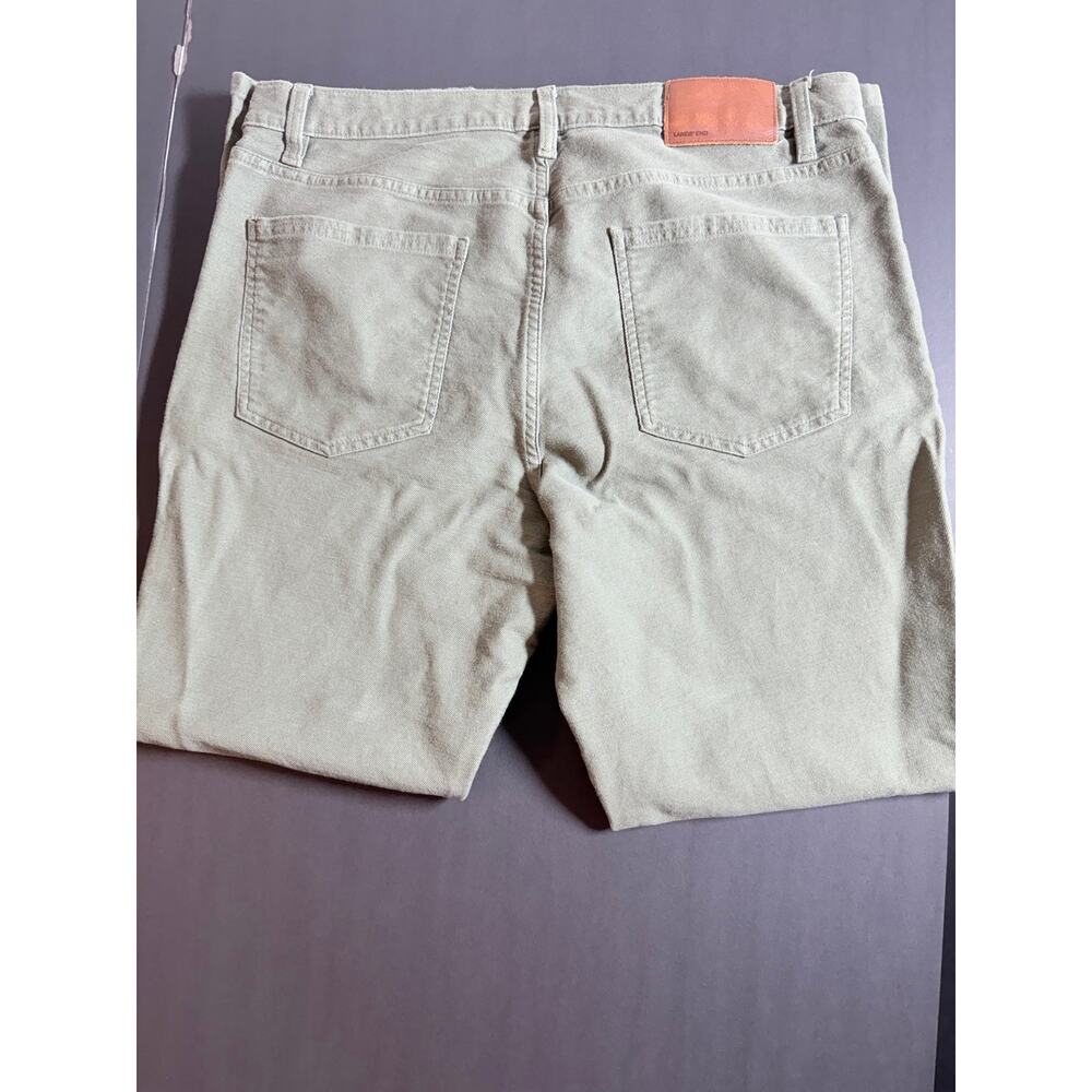 Lands’ End Men’s 34x30 Pants Lot – Gray & Light Green Twill Casual Trousers - Picture 6 of 8